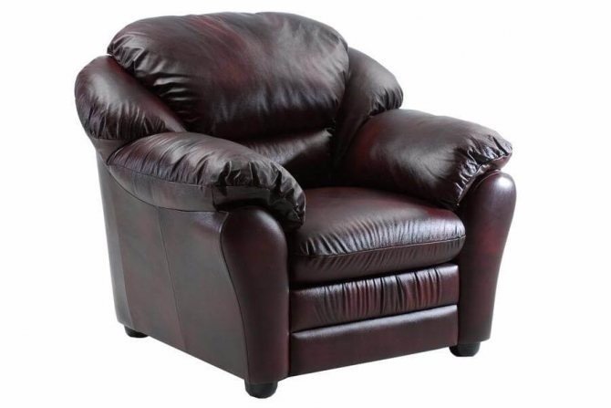Кожаное кресло берг madras bicolor oxblood