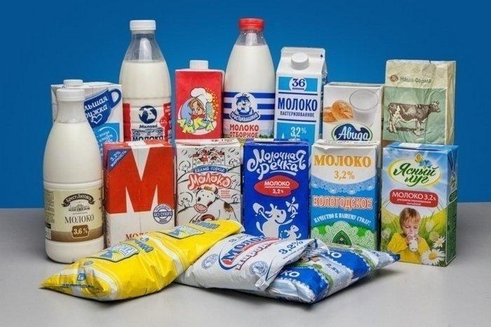 Молоко разных производителей