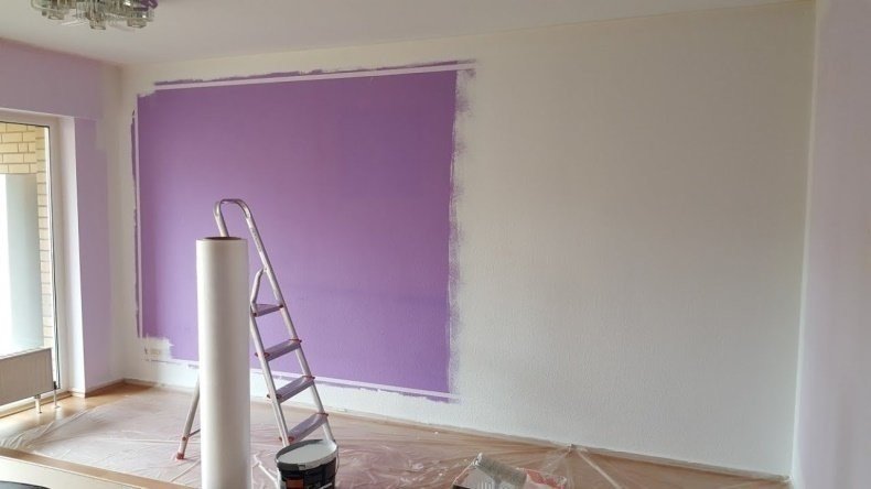 Красивая покраска стен в квартире
