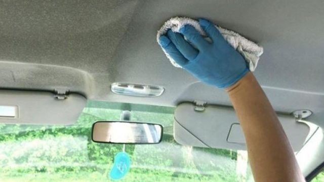 Как очистить потолок в автомобиле