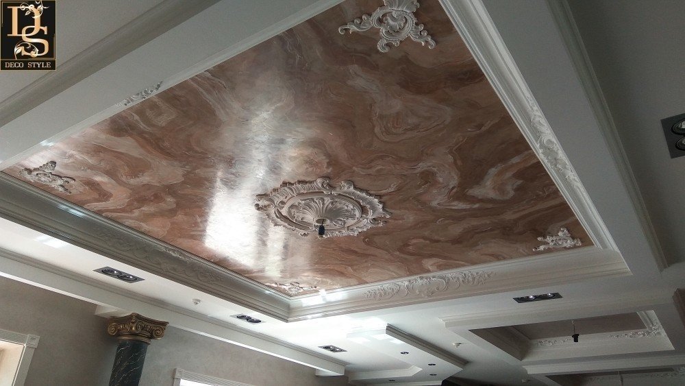Натяжной потолок венецианская штукатурка