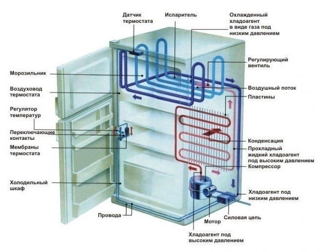 Принцип работы терморегулятора холодильника