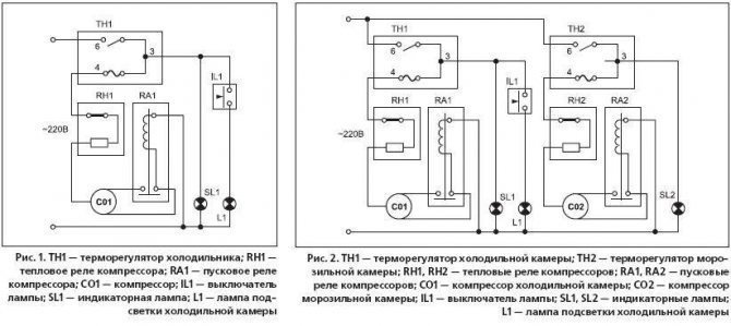 Электрическая схема подключения компрессора холодильника атлант