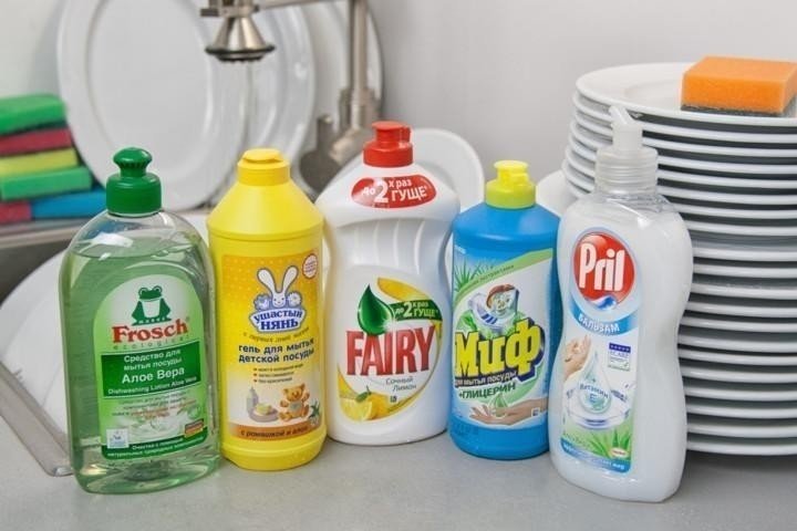 Моющие средства и средства для мытья посуды