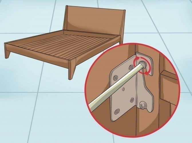 Механизм опускания кровати из шкафа