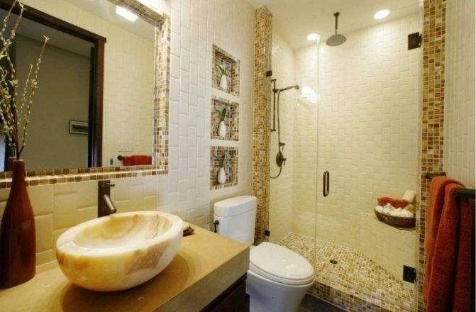 Дизайн ванной комнаты с мозаикой