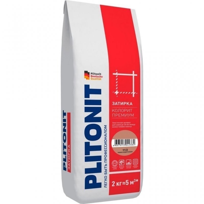 Затирка для швов цементная plitonit colorit premium